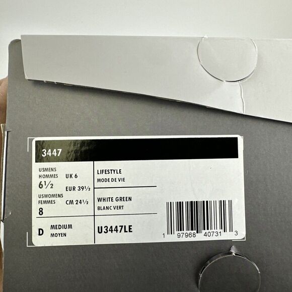 Figs New Balance 3447 Athletic Nursing Sneakers Beige Leather Lace Up Womens 8 - Picture 2 of 16